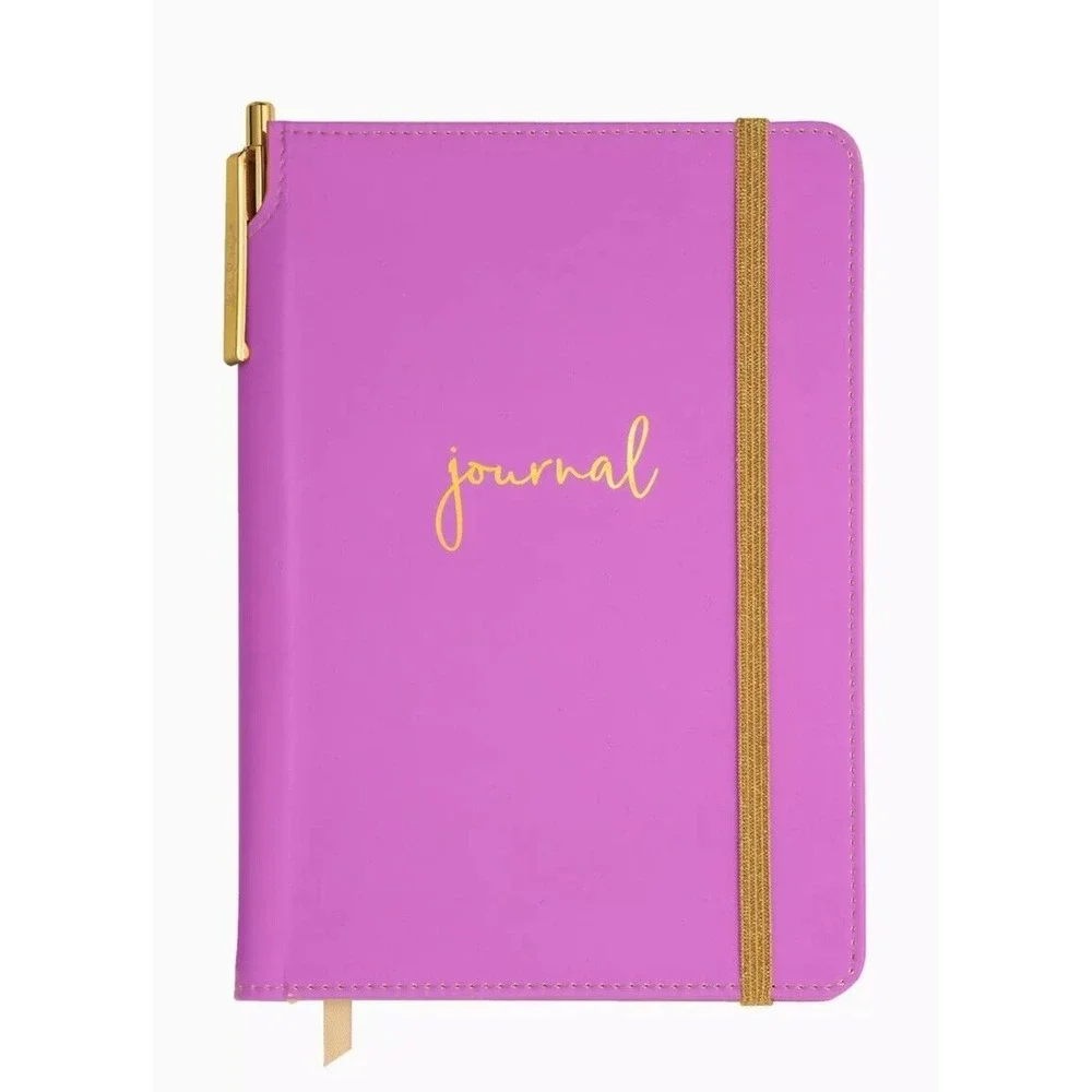 Lilly Pulitzer Journal Pen Amarena Pink Cherry Tropical Twist 128 Lined Pgs NEW